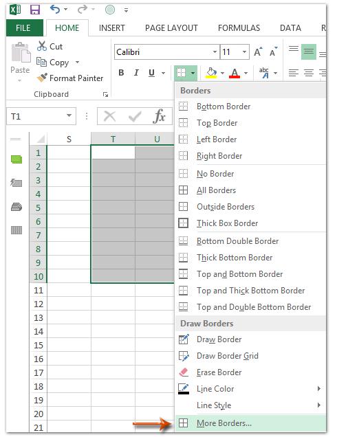 Hướng dẫn tạo đường viền ngang trong Excel